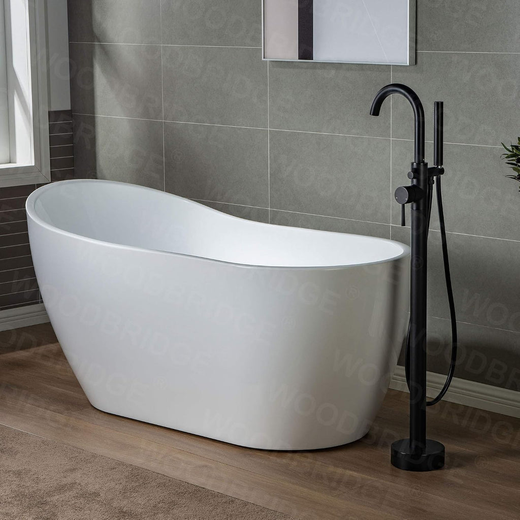 WOODBRIDGE F0006 MBRD Faucet, (L) 10 3/4' x (W) 6-1/4' x (H) 43-7/8, Matte Black
