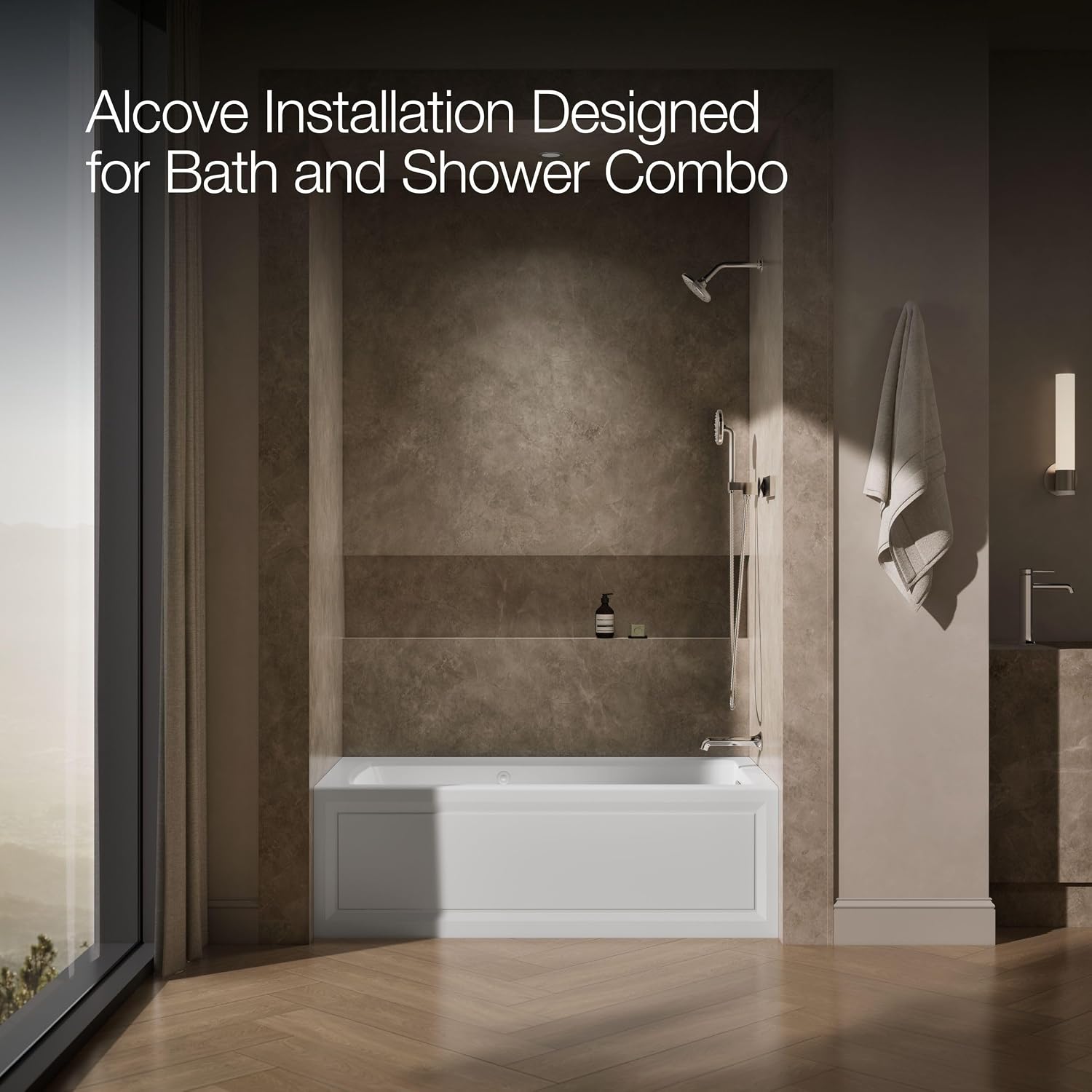 Kohler K-1122-XGHRA-0 Archer Bathtub, White