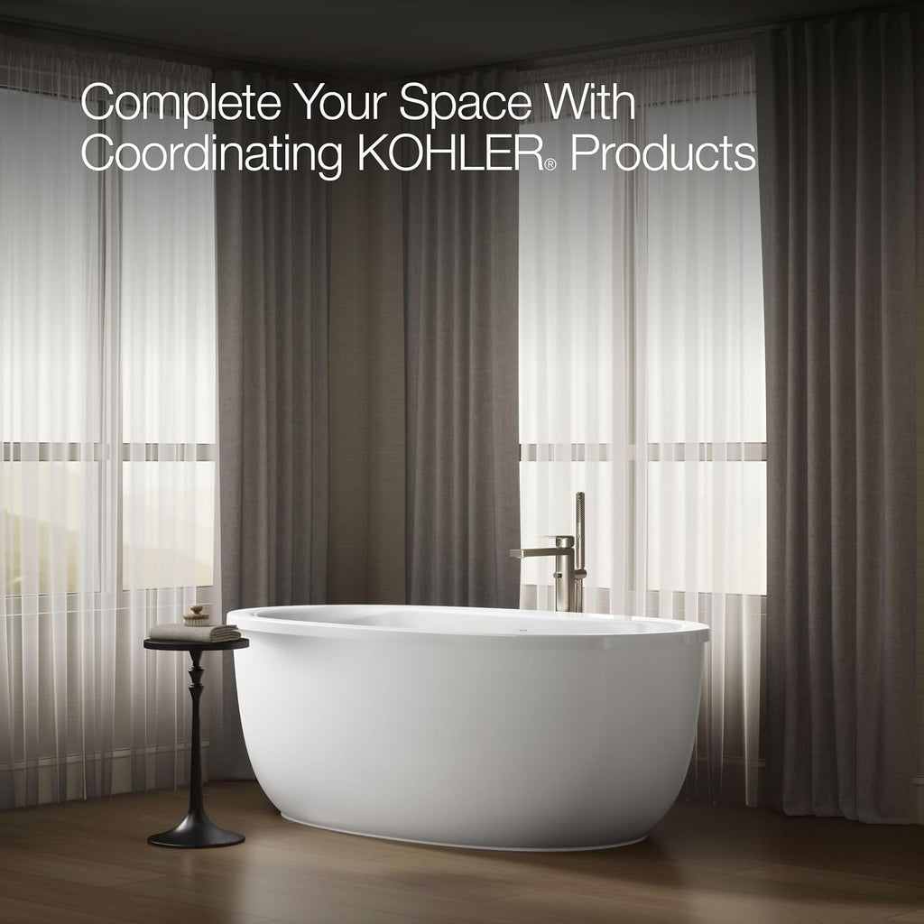 Kohler 6369-0 Sunstruck® 65-1/2' x 35-1/2' freestanding bath with fluted shroud, White