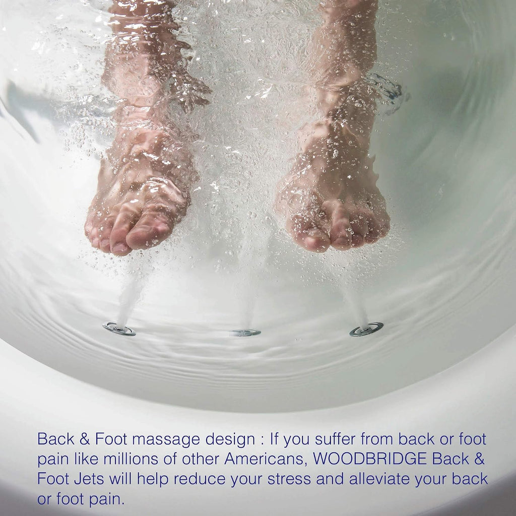 WOODBRIDGE 67' Air Bubble and Whirlpool Jetted Freestanding Bathtub B0030 / BTS1606