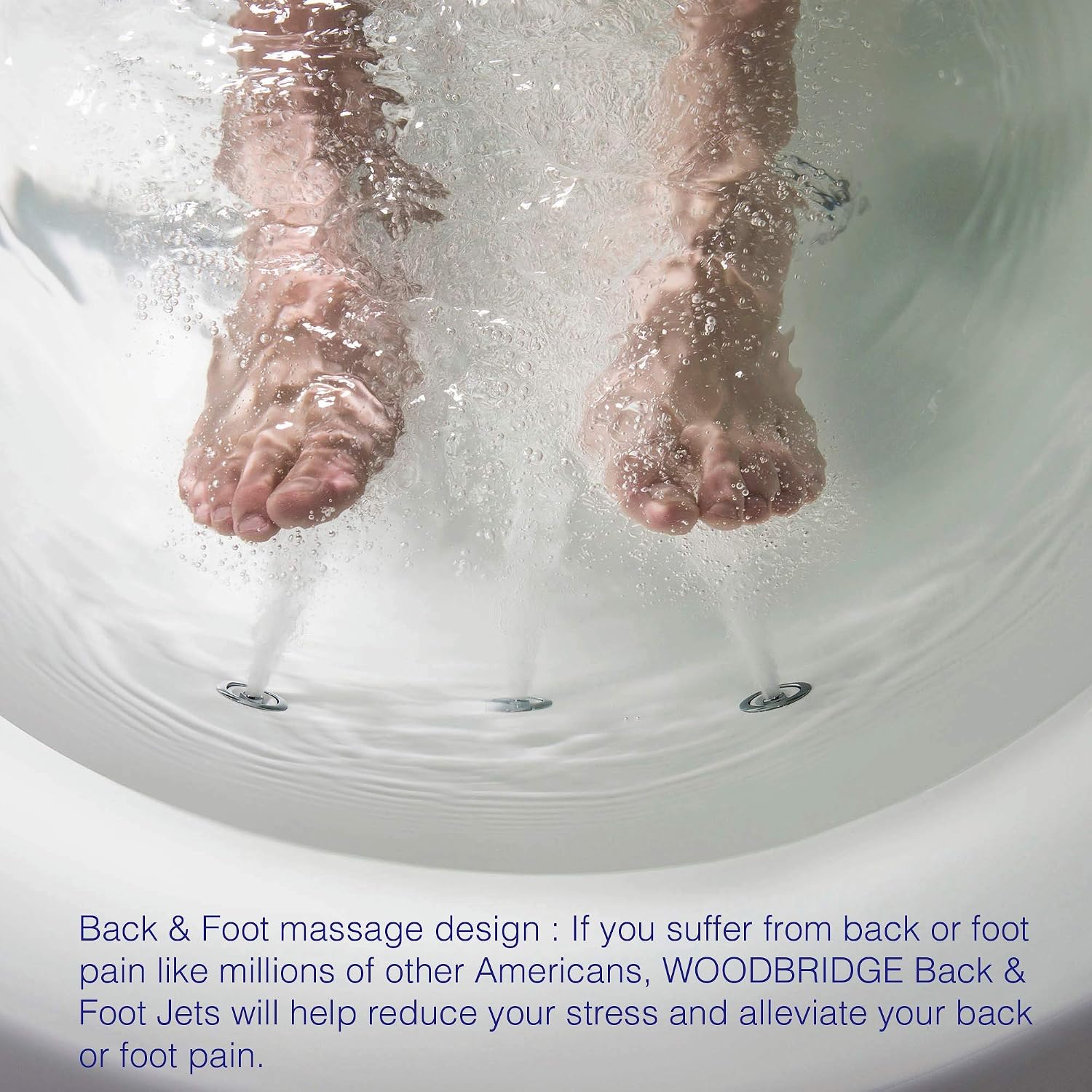 WOODBRIDGE 67' Air Bubble and Whirlpool Jetted Freestanding Bathtub B0030 / BTS1606