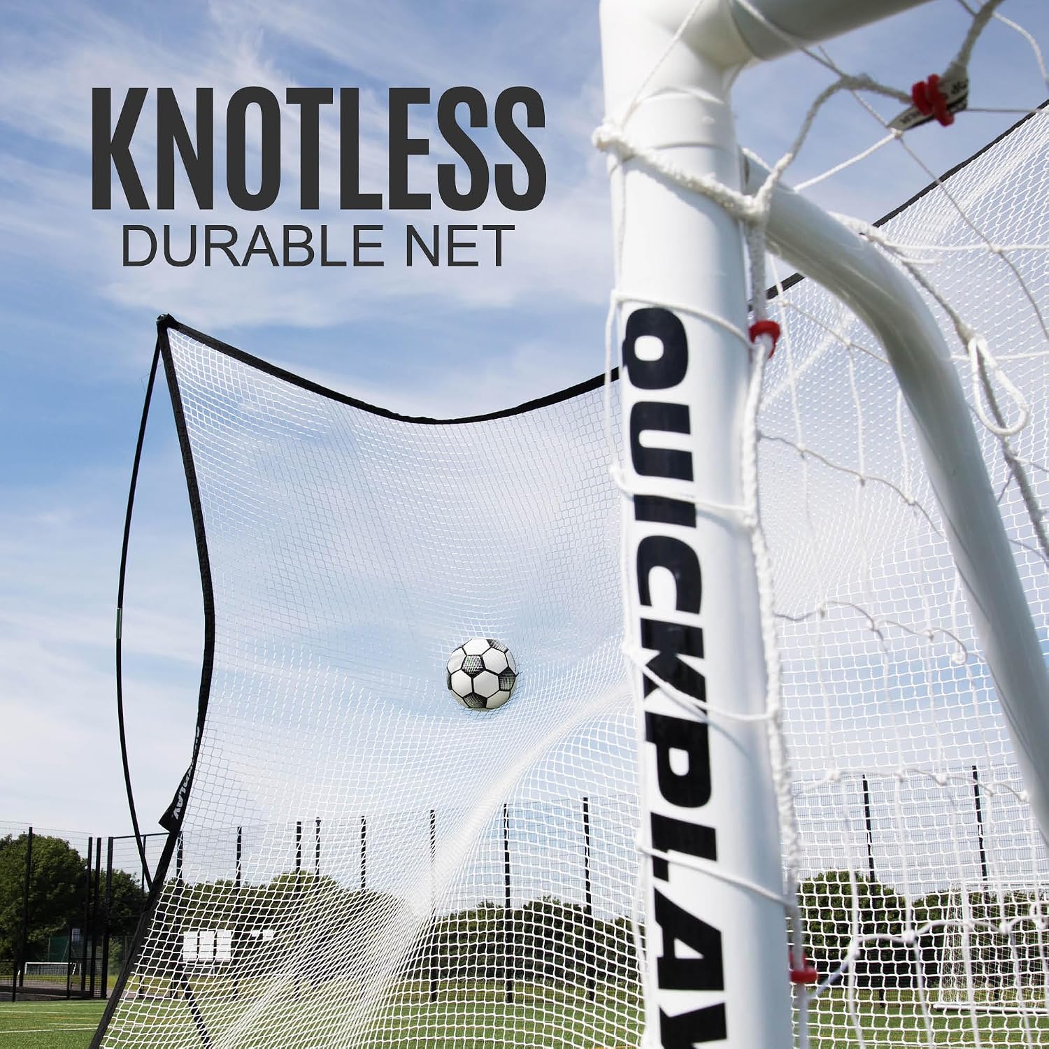 QUICKPLAY MEGA NET Portable Backstop Netting | Fast Set-Up Free-Standing Sports Net Barrier | Available in 12x9' & 32x9'