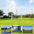 Ball Stop Net System with Wheels Movable Socketed Ball Stop Net Sports Netting Backyard 10FT to 12FT High Backstop Net for Barrier with Post from 10FT to 30FT Wide