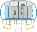 Tranpoline 10FT 12FT 14FT 16FT Tranpoline for Kids with Safety Enclosure Net Recreational Tranpoline for Adults ASTM Approval Backyard Outdoor Tranpoline with Basketball Hoop