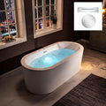 WOODBRIDGE 67' Air Bubble and Whirlpool Jetted Freestanding Bathtub B0030 / BTS1606