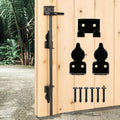 Heavy Duty Cane Bolt Gate Drop Rod, 2 Sets Gate Ground 36 Inch Heavy Duty Drop Rod for Wooden Fences Metal Gates Doors, Easy Installation, Secures Single & Double Doors