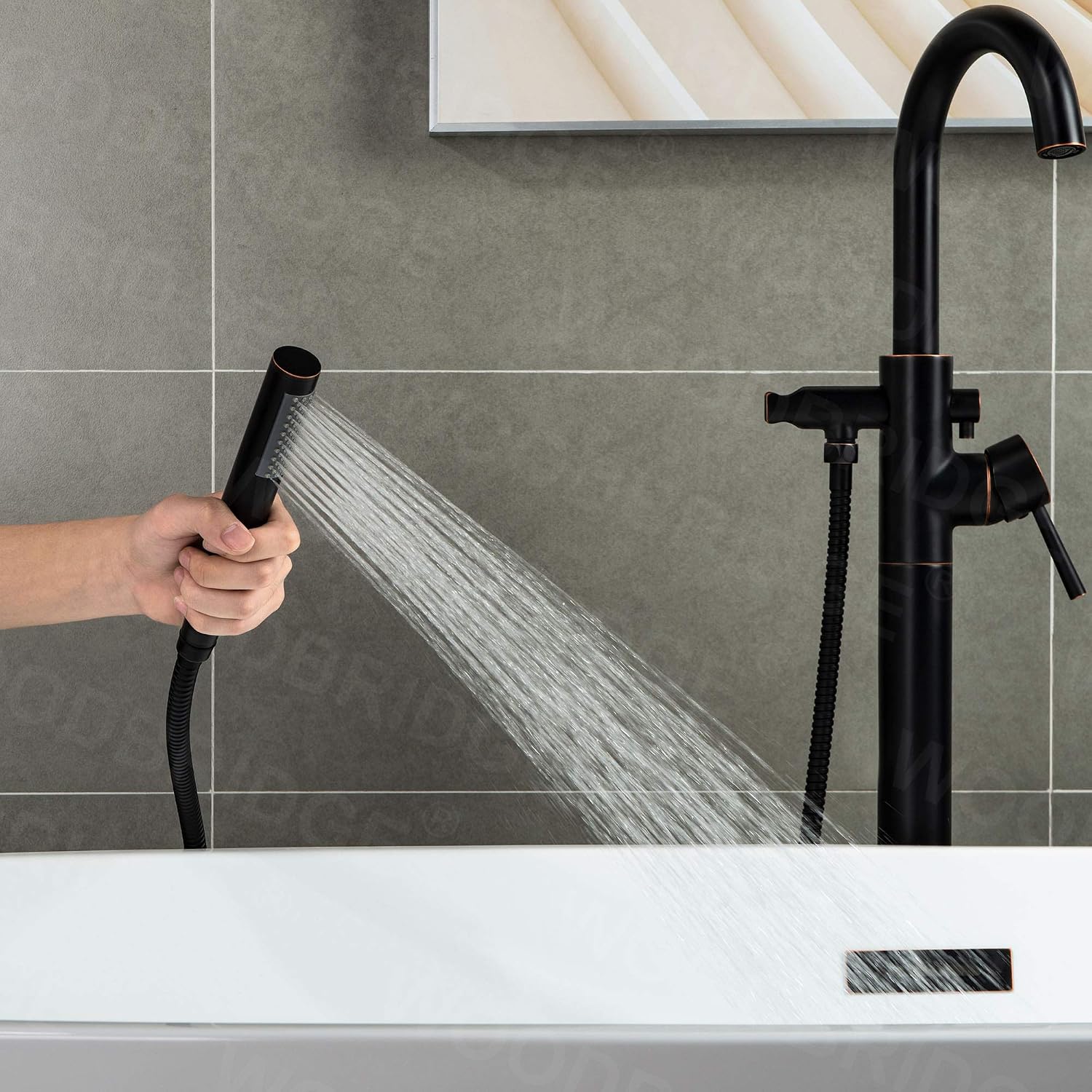 WOODBRIDGE F0010 ORBRD Faucet, (L) 10 3/4' x (W) 6-1/4' x (H) 43-7/8, Oil-Rubbed Bronze