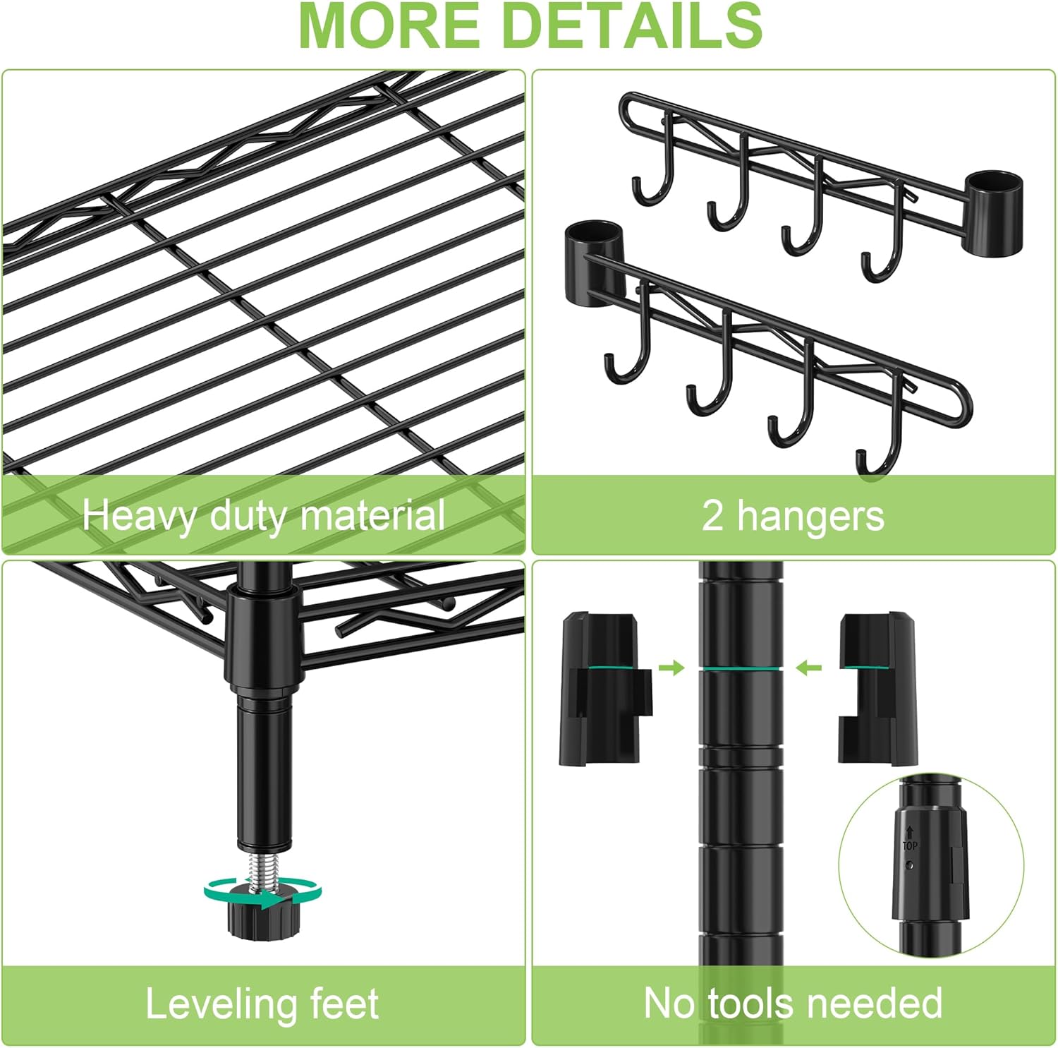 Wire Shelving with Wheels Metal Garage Storage Shelves Rack Unit 5 Tier Heavy Duty Steel Utility Rolling Shelve Adjustable Industrial Sturdy Shelving for Kitchen Garage Pantry Bathroom Laundry