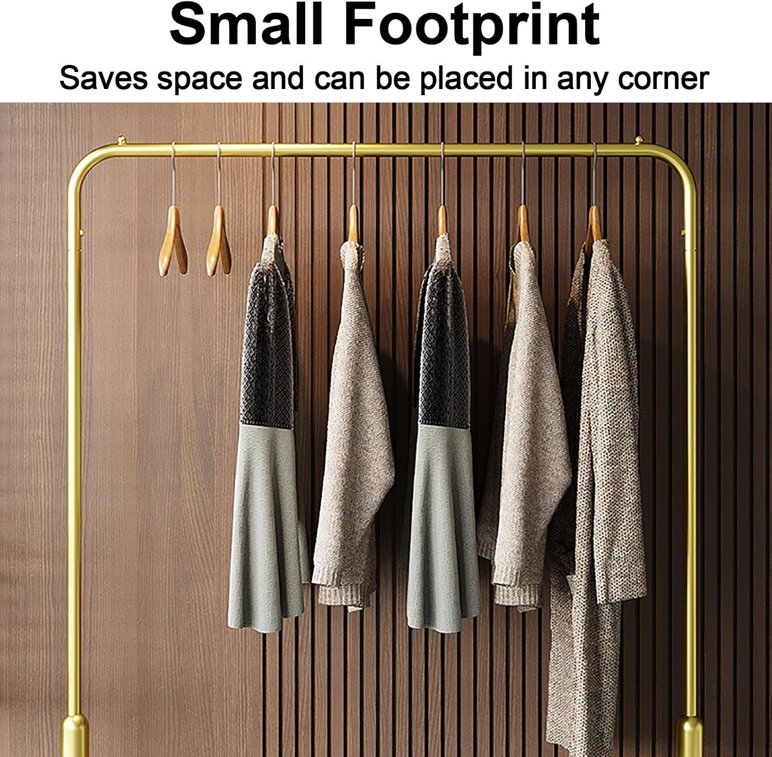 Sturdy Rolling Garment Rack with Wheels - Portable Clothing Organizer for Bedroom & Living Room