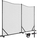 MR Ball Stop Net System, Movable Heavy Duty Backstop Net, 2 in 1 Multi-Sport Stop Netting, Ball Barrier Sports Practice Barrier Net for Professional, College and Grade School Training