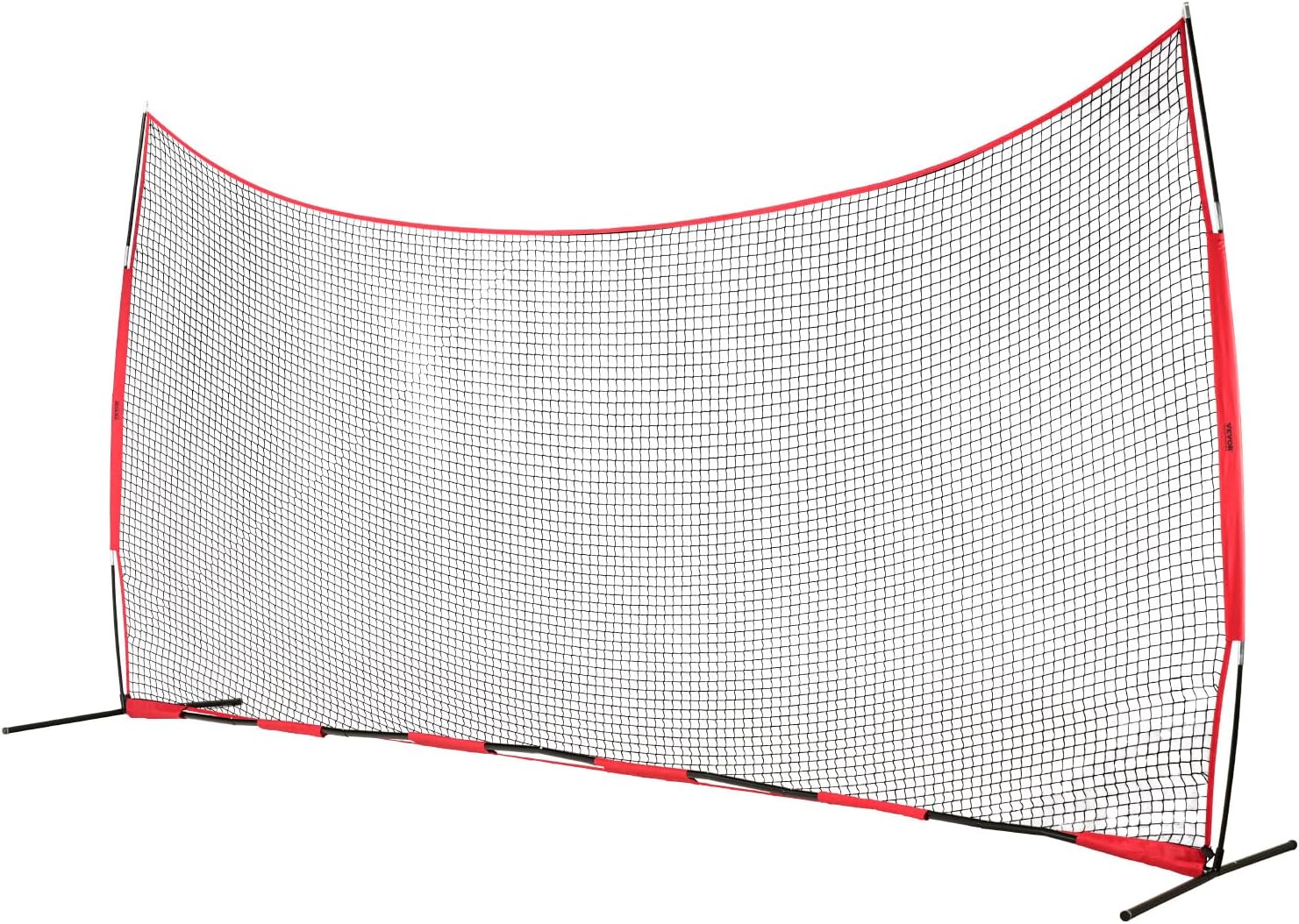 VEVOR 7X7ft/12X9ft/16X10ft/20x10ft Barricade Backstop Net, Ball Sports Barrier Netting, Portable Practice Net for Baseball Softball Lacrosse Hockey Basketball Equipment Training Net