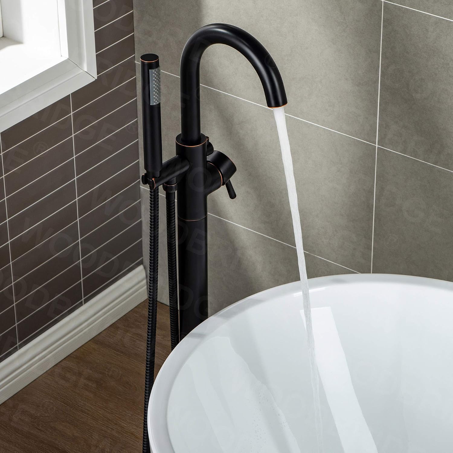 WOODBRIDGE F0010 ORBRD Faucet, (L) 10 3/4' x (W) 6-1/4' x (H) 43-7/8, Oil-Rubbed Bronze