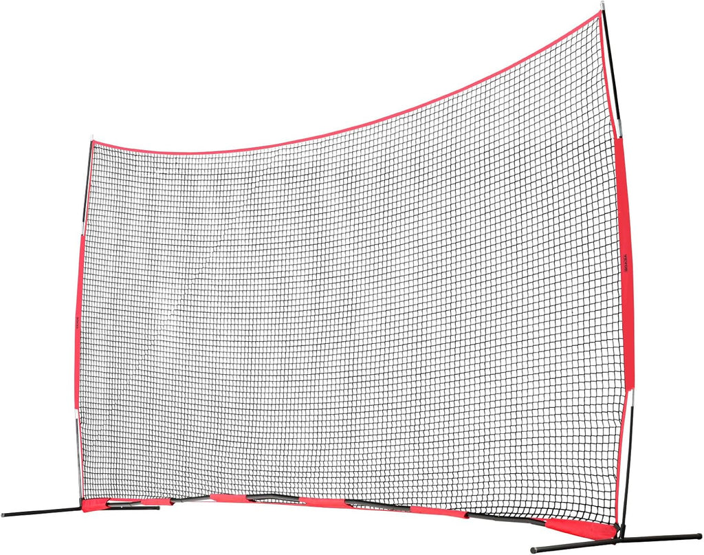 VEVOR 7X7ft/12X9ft/16X10ft/20x10ft Barricade Backstop Net, Ball Sports Barrier Netting, Portable Practice Net for Baseball Softball Lacrosse Hockey Basketball Equipment Training Net