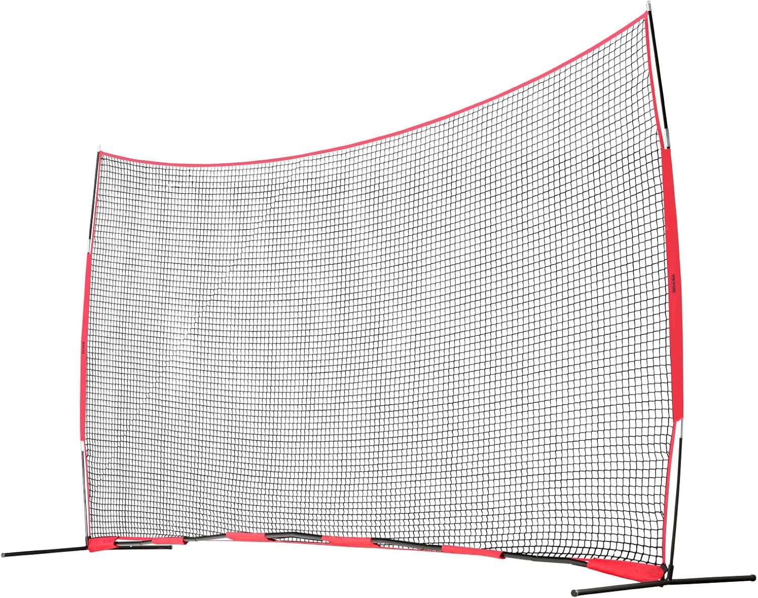 VEVOR 7X7ft/12X9ft/16X10ft/20x10ft Barricade Backstop Net, Ball Sports Barrier Netting, Portable Practice Net for Baseball Softball Lacrosse Hockey Basketball Equipment Training Net