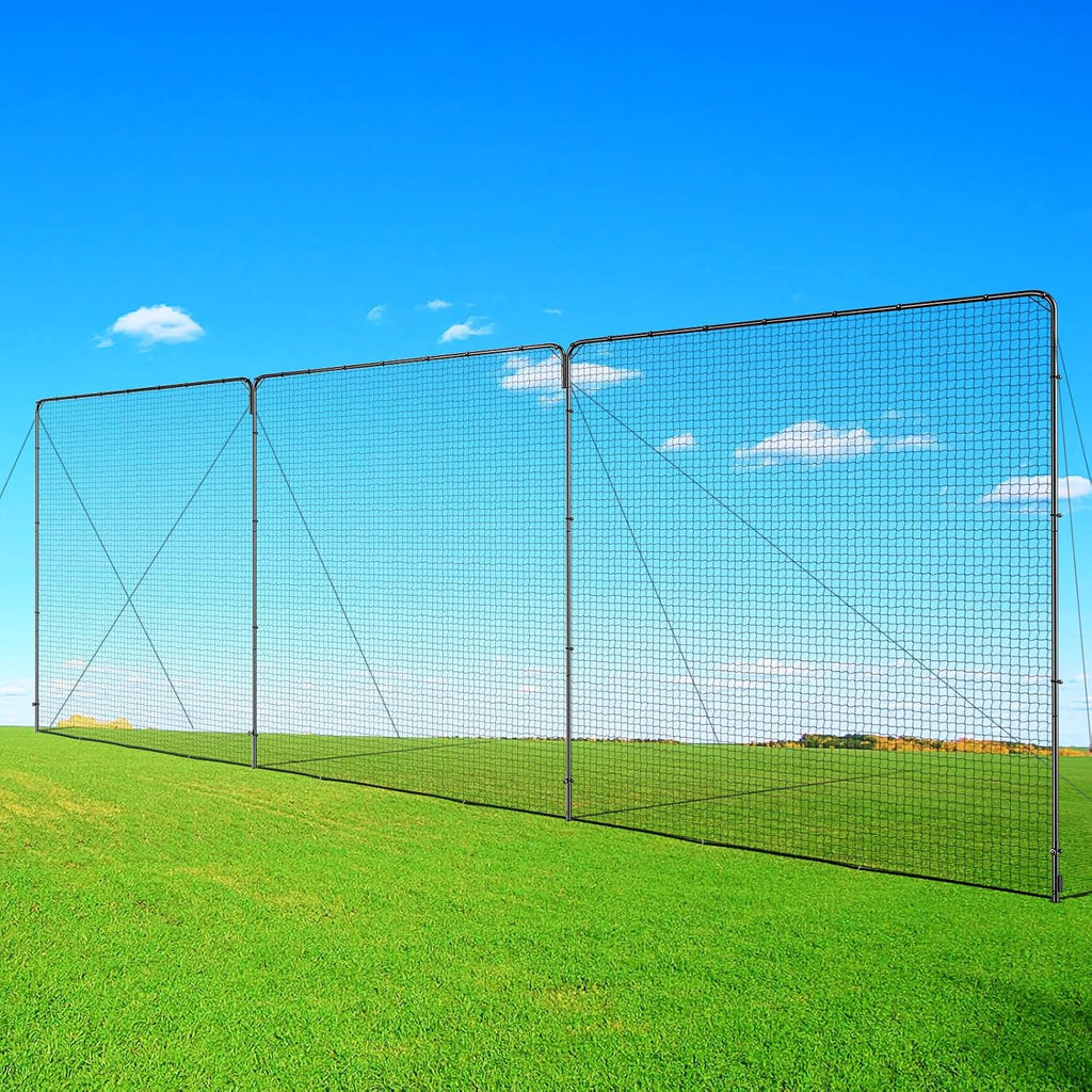 Ball Stop System - Soccer Backstop Net, Heavy Duty, High Impact, Practice Barrier