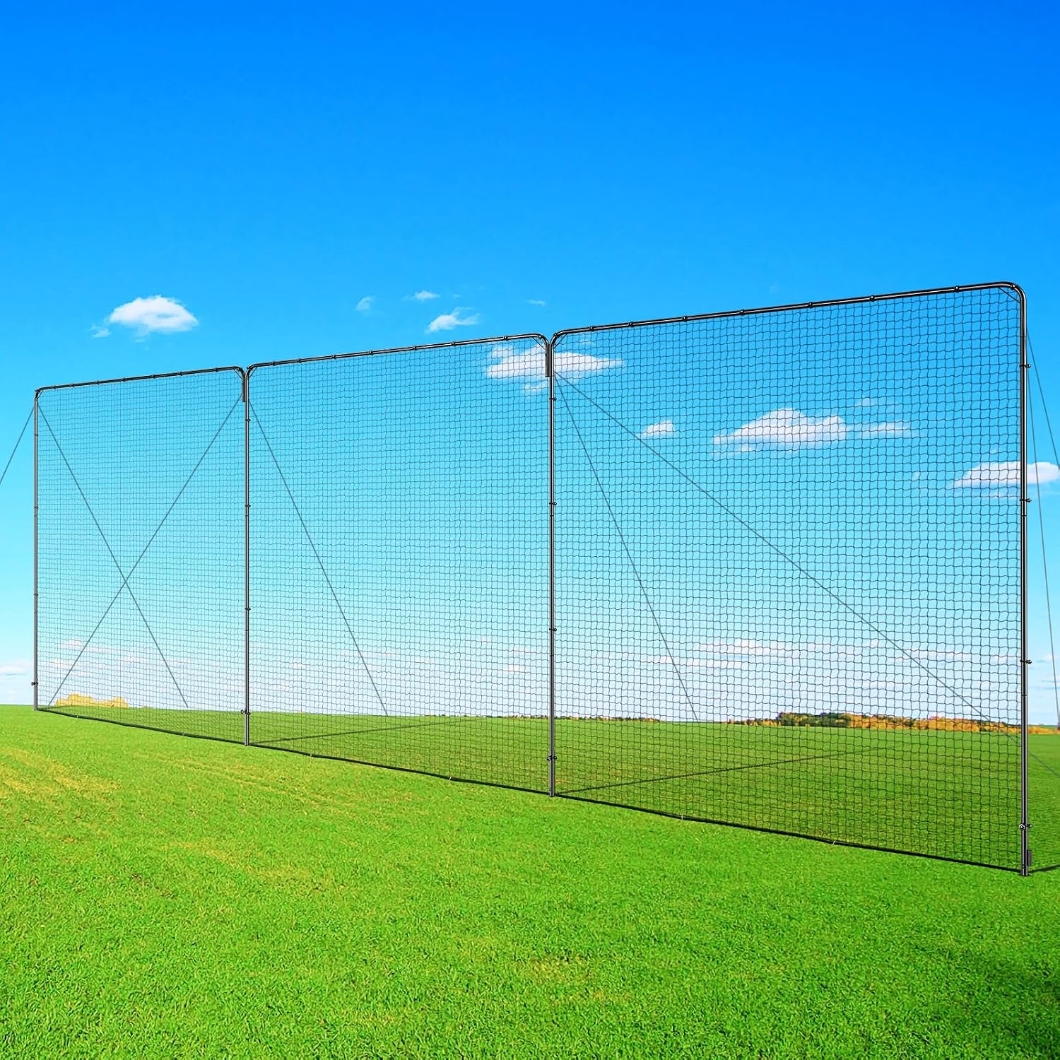 Ball Stop System - Soccer Backstop Net, Heavy Duty, High Impact, Practice Barrier
