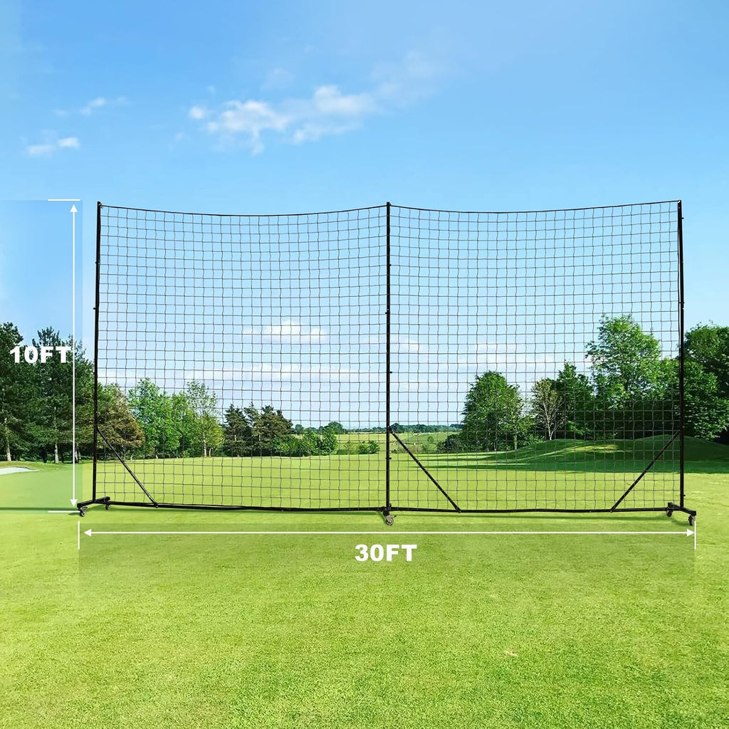 Ball Stop System - Soccer Backstop Net, Heavy Duty, High Impact, Practice Barrier