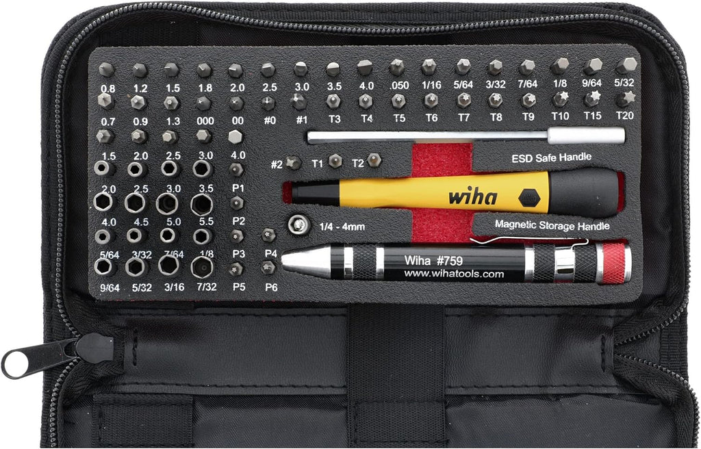 Wiha 75971 68 Piece System 4 ESD Safe Master Technician Ratchet and MicroBits Set