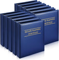 Dunzoom 10 Pcs Estate Planning Portfolio Binder PU Leather 3 Ring Binders with Gold Title and Index Tab Dividers, 11'' x 11.8'' x 2.4'' Estate Planning Organizer (Blue)