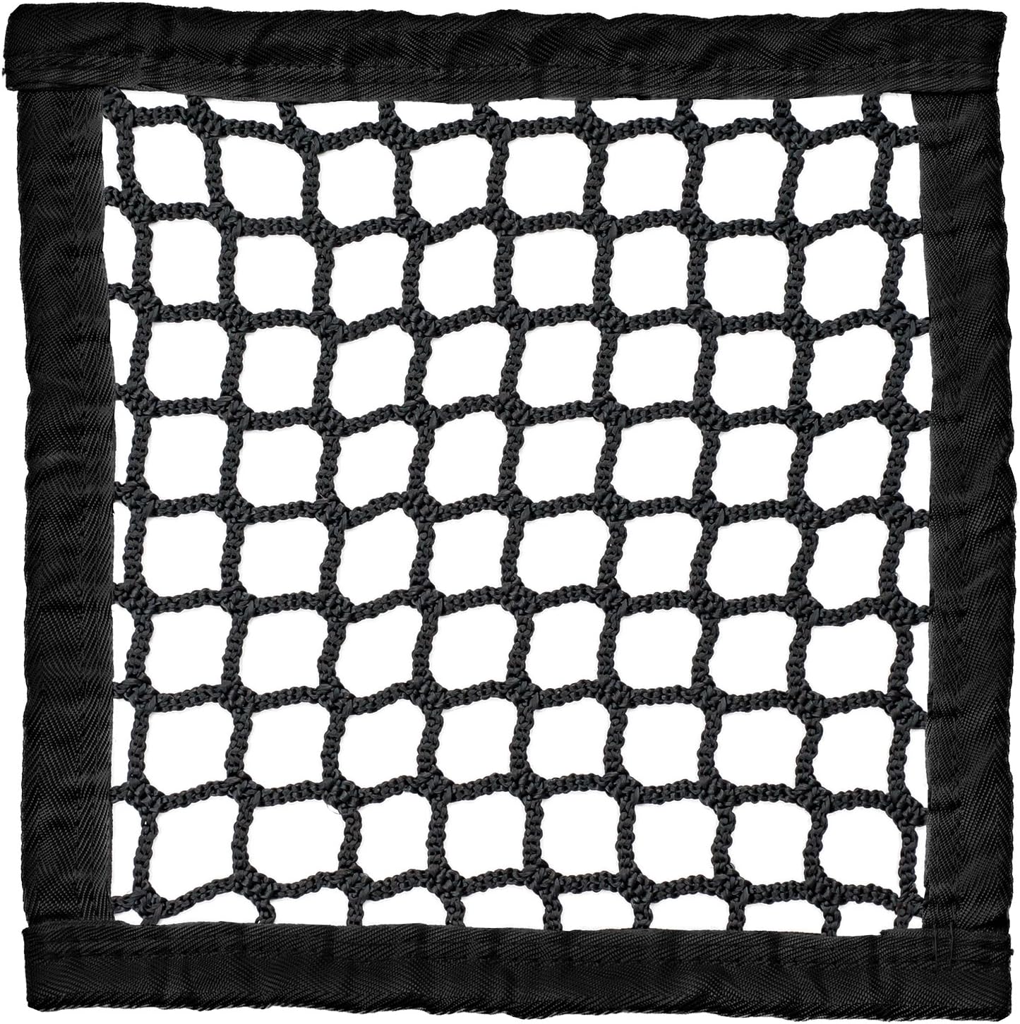Champion Sports Lacrosse Goal Net - 6mm Official Size Black Weather Treated Nylon Net Replacement (Pack of 2)