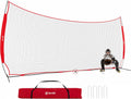 Yes4All Backstop Net for Backyard, 12x9ft Large Lacrosse Backstop, Durable Knotless Net with Strong Frame, 4 U Nails & Carry Bag - Ideal for Golf, Baseball, Basketball, Soccer, Hockey