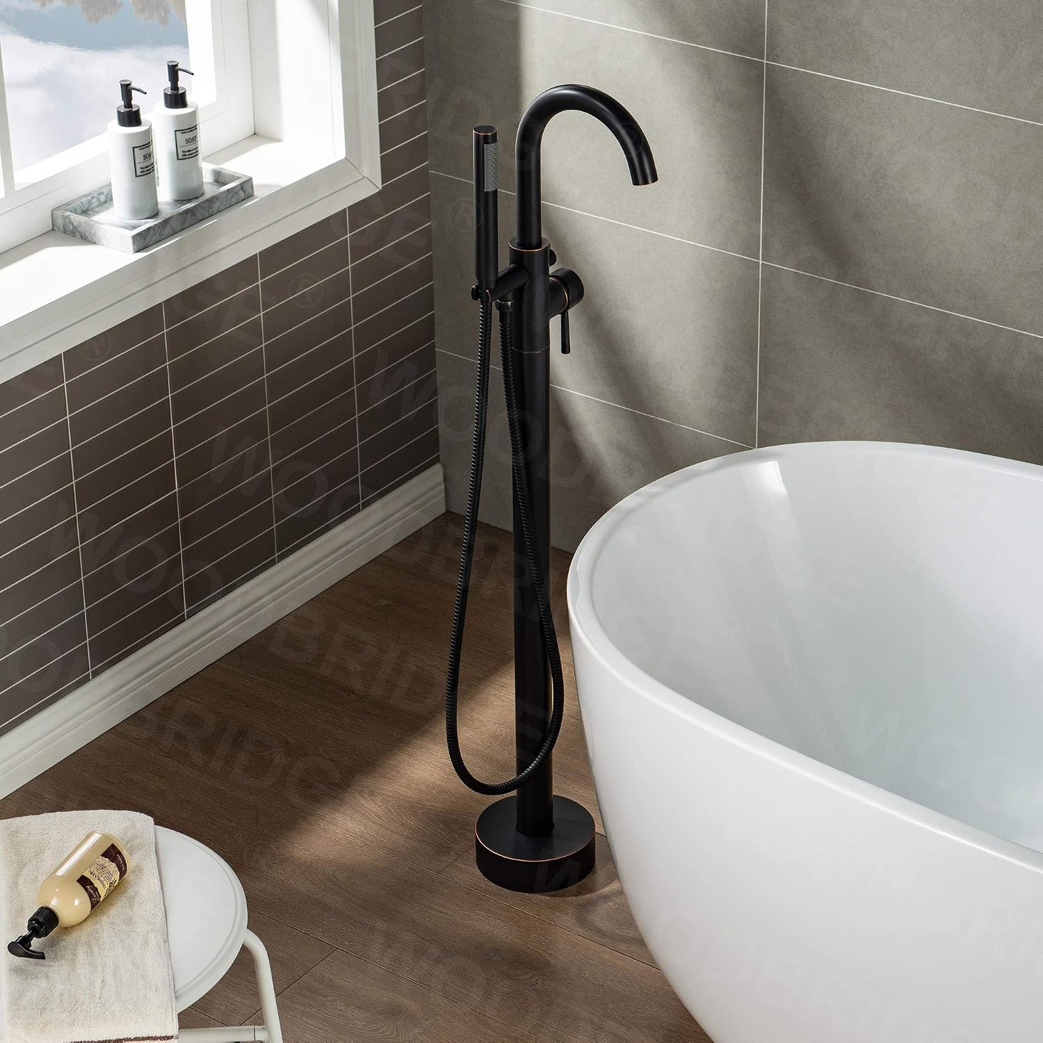WOODBRIDGE F0010 ORBRD Faucet, (L) 10 3/4' x (W) 6-1/4' x (H) 43-7/8, Oil-Rubbed Bronze