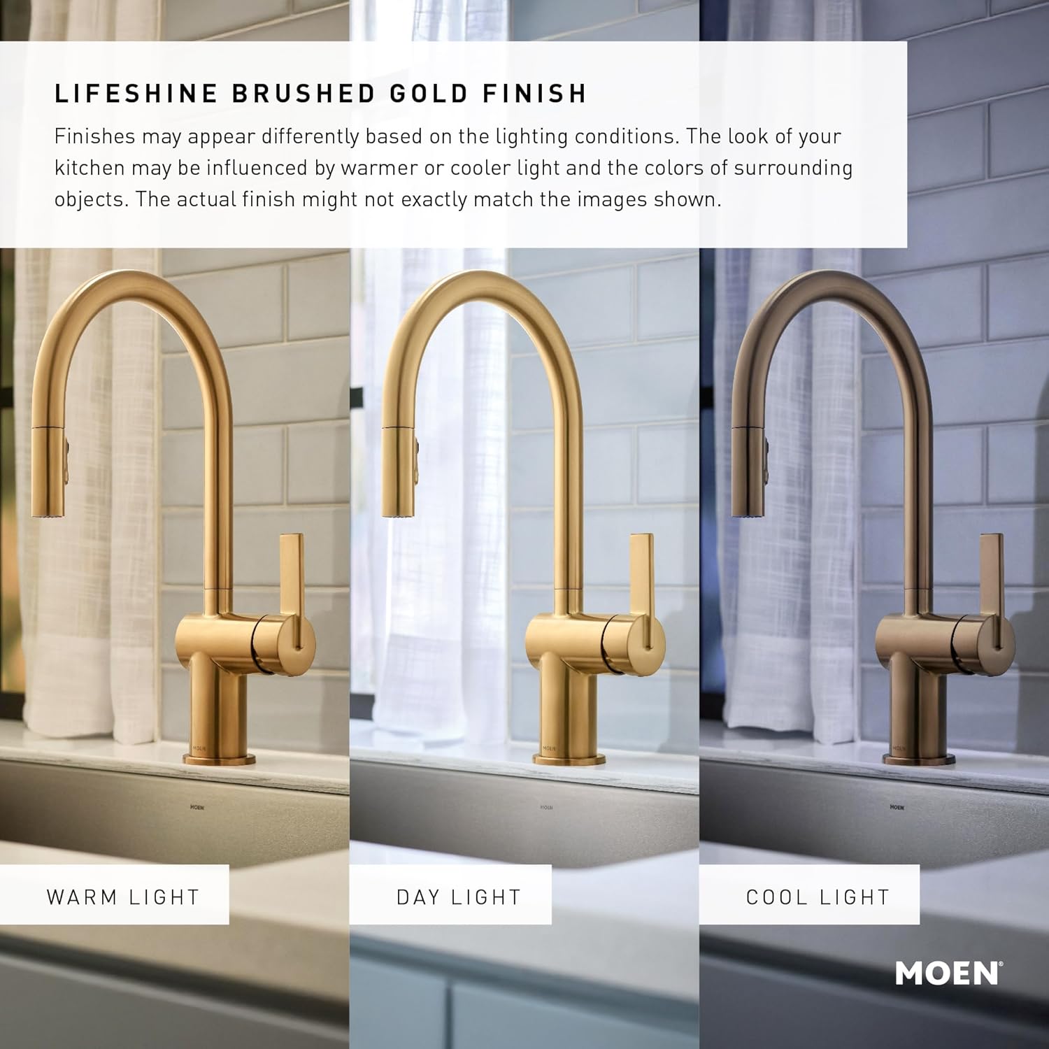Moen Voss Brushed Gold One-Handle Freestanding Floor Mount Tub Filler with Handshower, 695BG