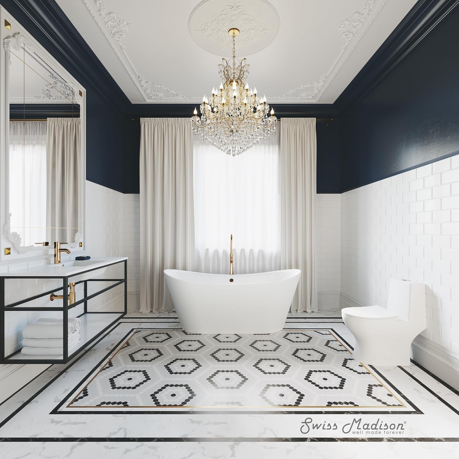 Swiss Madison SM-FB572 Ivy 67' Oval Bathtub
