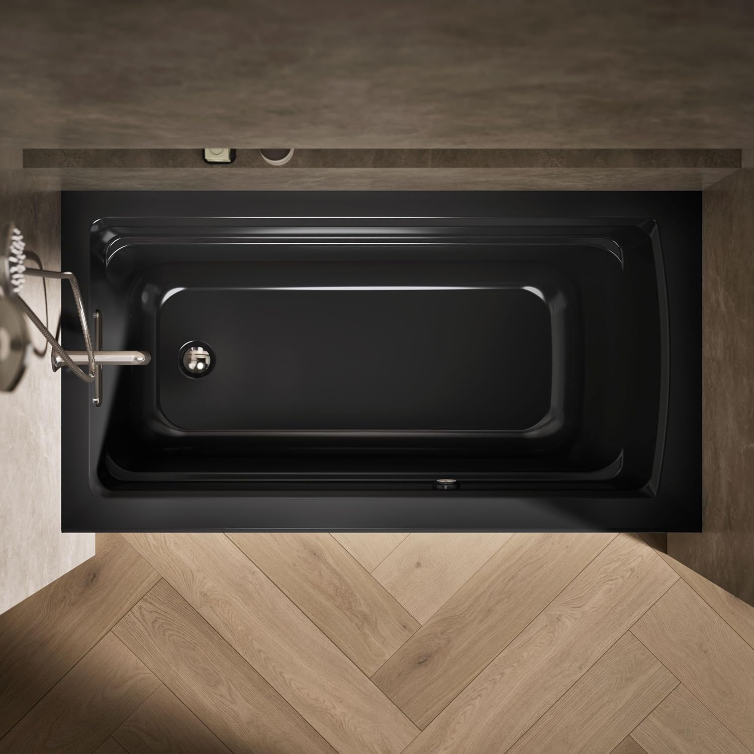 Kohler K-1122-GHLA-7 Archer Bathtub, Black Black