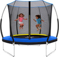 1500LBS 16FT 15FT 14FT 12 FT 10FT 8FT Tranpoline for Kids and Adults with Sprinkler, Lights with Music Speaker, Socks, Water Ball, Heavy Duty Outdoor Tranpoline with Net Enclosure and Ladder