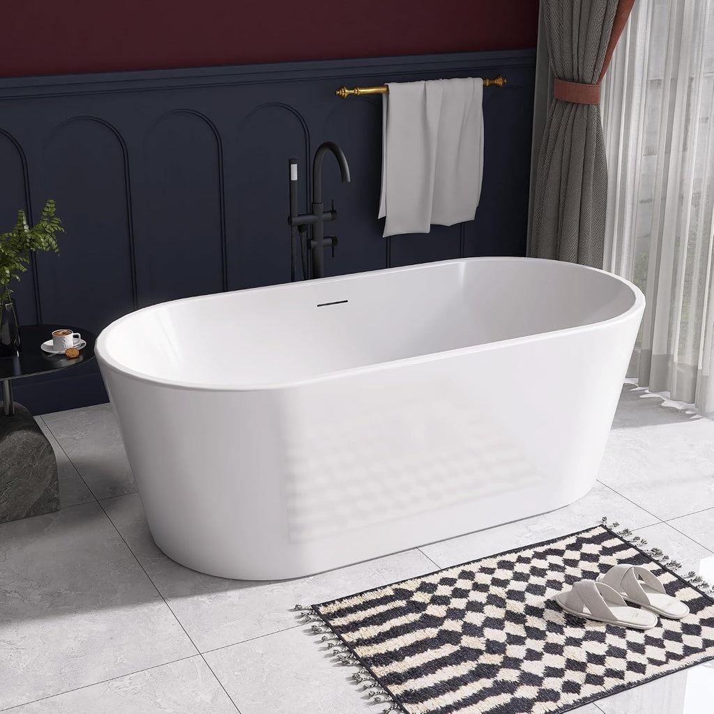 67' Acrylic Free Standing Tub, Stand Alone Tub, Freestanding Bathtub, Soaking Bathtub, cUPC Certified, SW(Glossy White)