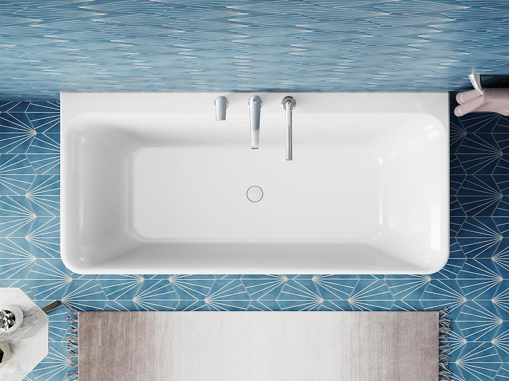 KOHLER Unwind 67-in X 32-in Seamless Back-to-wall Freestanding Bath