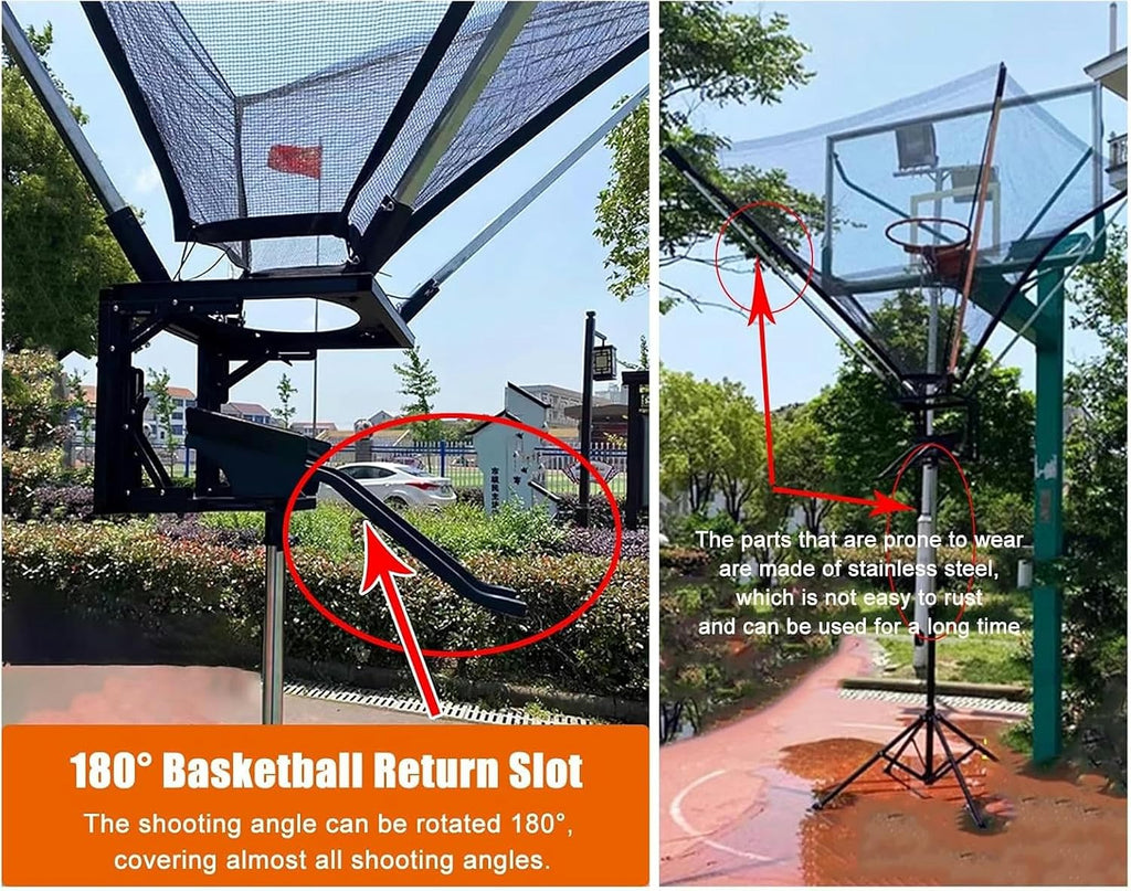 Basketball Training Aid with Large Catch Net - Ensures No Missed Shot Goes Unreturned, Maximizing Every Minute of Your Valuable Practice Time