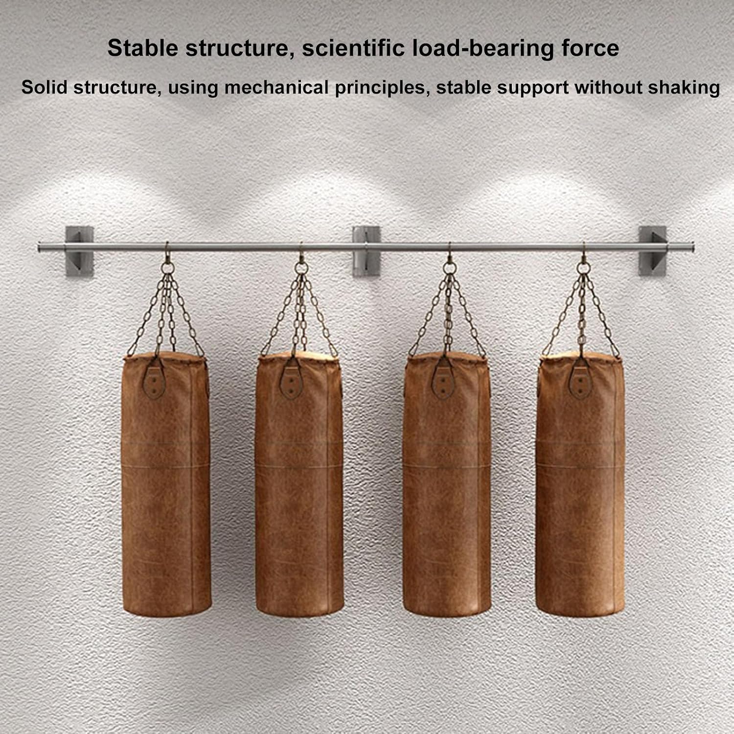 Wall Mounted Industrial Pipe Garment Rack,Retail Store Stainless Steel Clothing Display Stand,Space-Saving Hanging Closet Rod，Garment Hanging Storage Rail Towel Rack,for Bedroom, Laundry Room
