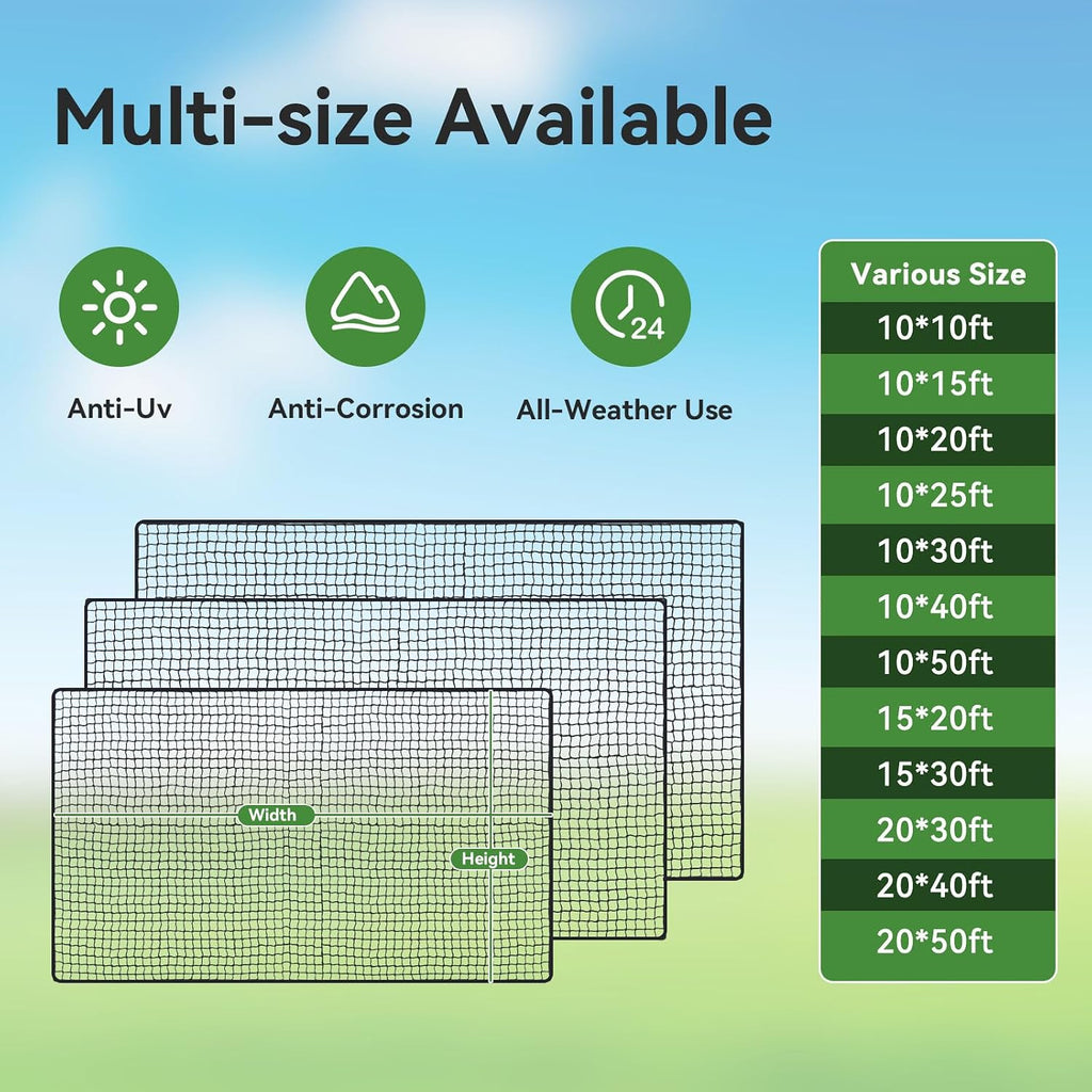 Golf Nets Practice，Sports Nets for Backyard Driving Real Golf Balls10ft to 60ft, Ball Stop Netting for Garage Swing Training, Indoor Outdoor Nylon Heavy Duty Soccer, Basketball, Pickleball Accessories
