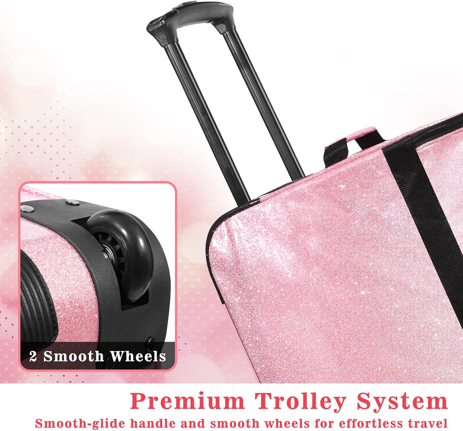 Dance Bag with Garment Rack and Curtain, 28' Rolling Dance Competition Duffle Bag with Garment Rack | Mobile Changing Station Dance Suitcase for Dancer Athlete Livestreamer Cheerleader Cosplayer