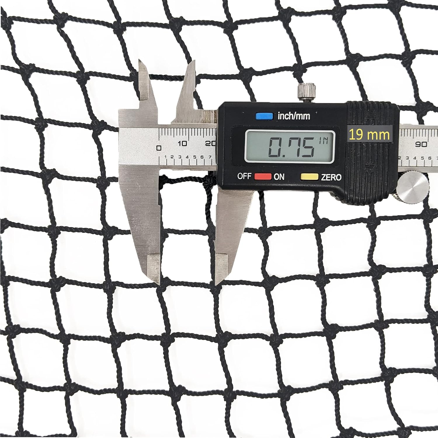 Just For Nets #18 Nylon Golf High Impact Net, 3/4' Mesh, Black