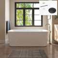 FerdY Maui 67' Acrylic Freestanding Bathtub, Contemporary Elegant Design Soaking Tub with Matte Black Drain& Bath Pillow for Bathtub,Thick Tub Pillows, Ergonomic Support