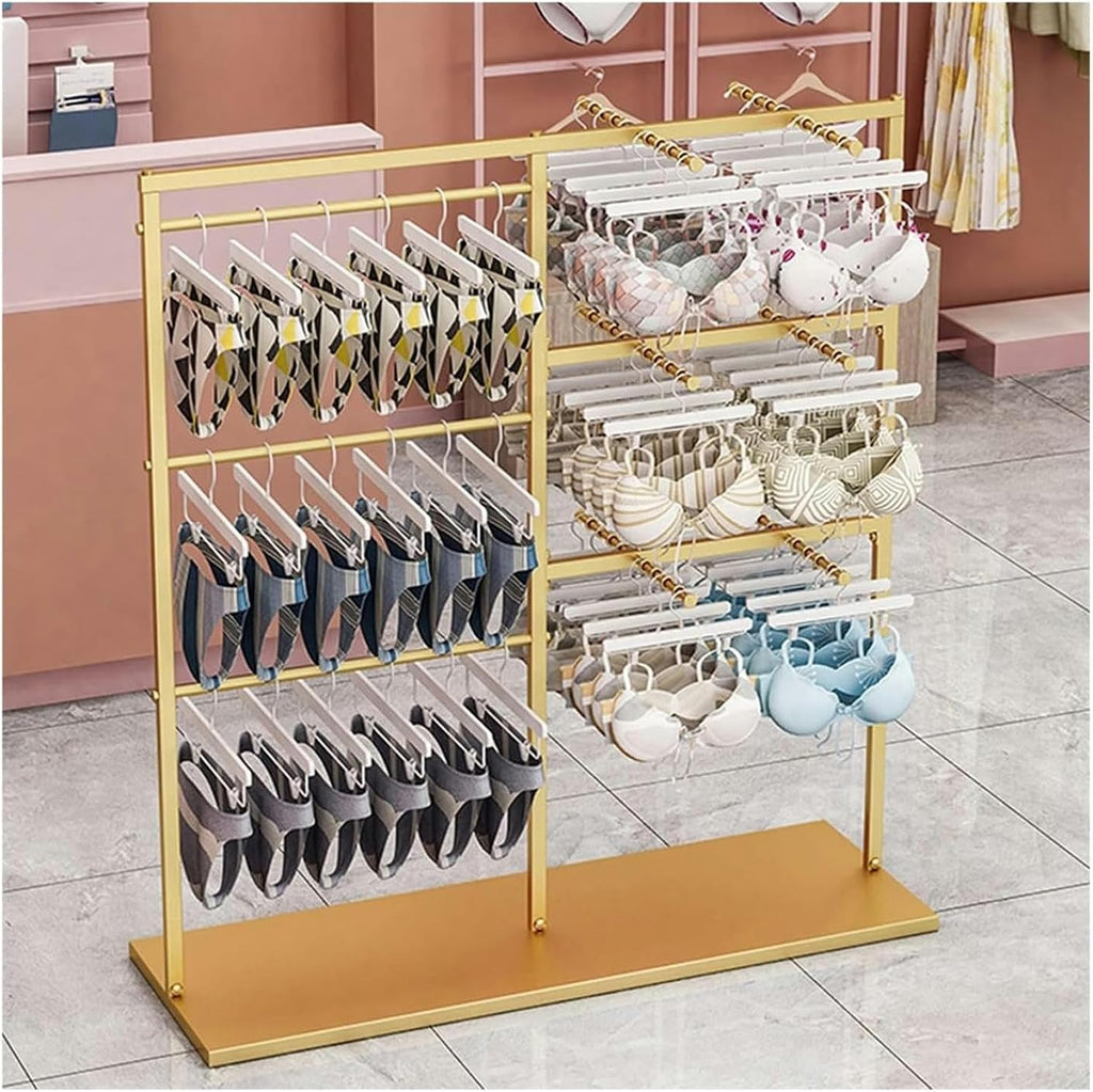 Commercial Coat Rack Stand, Underwear Display Stands, Freestanding Clothing Store Boutiques Retail Lingerie Garment Rack, for Socks Bra Panties Scarves Storage