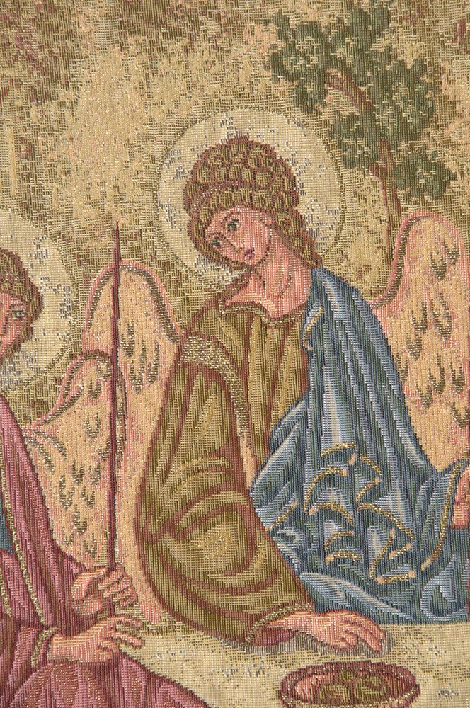 Charlotte Home Furnishings Inc. Holy Trinity Icon Italian Tapestry Wall Hanging 19 X 17 Inch Viscose Cotton And Polyester Blend Wall Art Perfect For Home And Wall Decor By Andrei Rublev