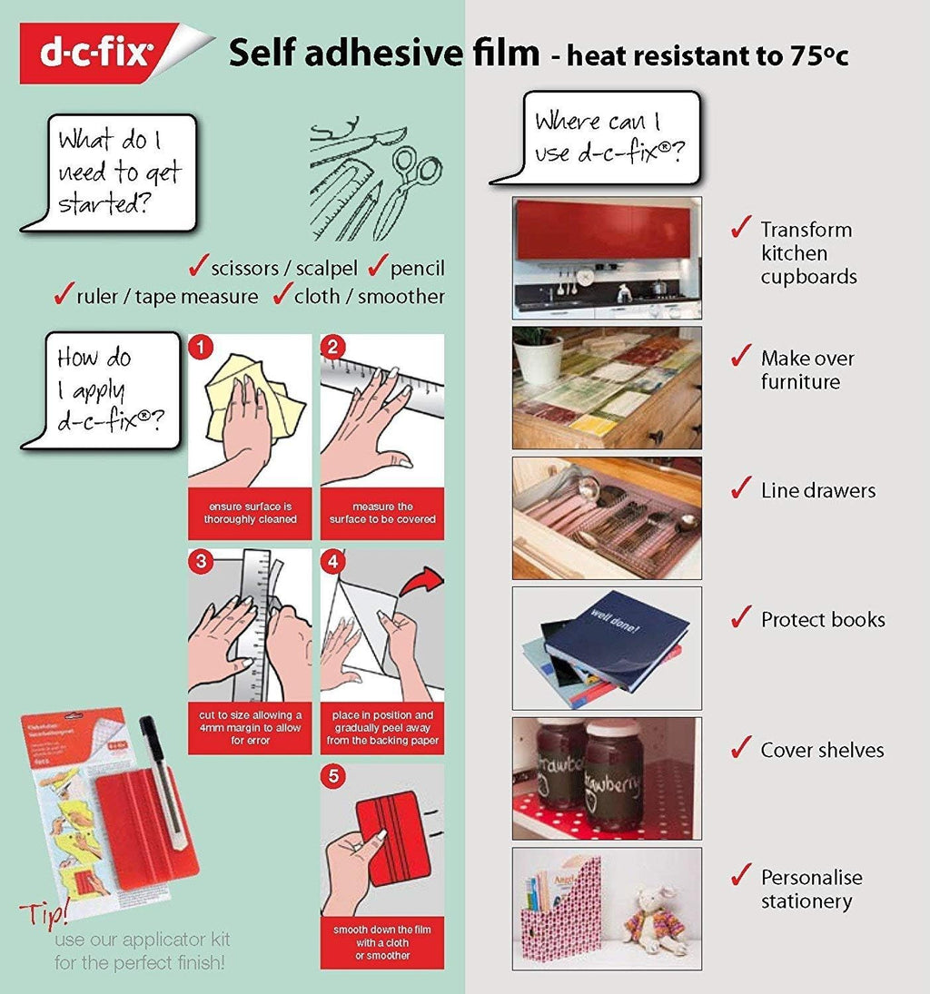 d-c-fix 346-0464 Self-Adhesive Privacy Glass Window Film, Perennial/Damast, 17' x 78' Roll (Pack of 7)