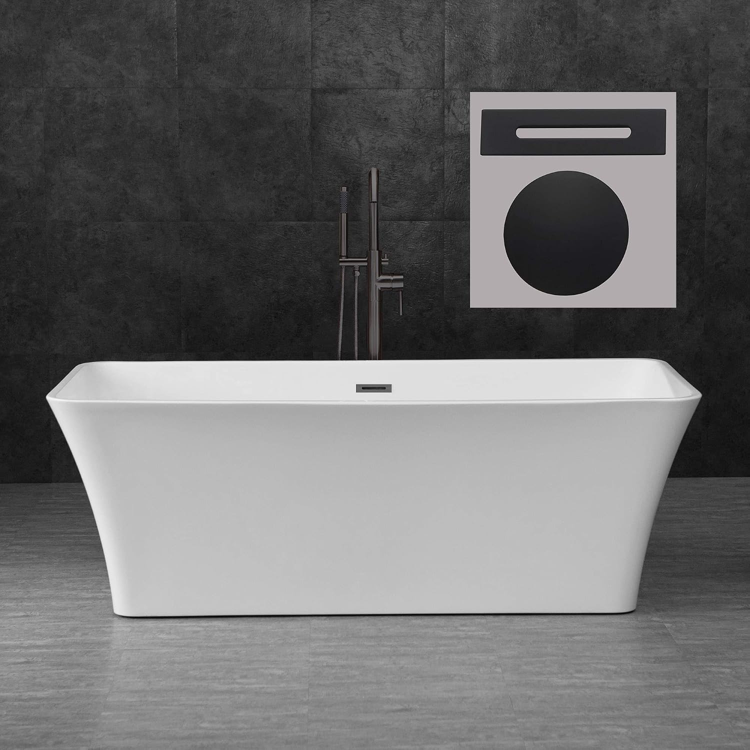 WOODBRIDGE B0004-MB-Drain &O Bathtub, White