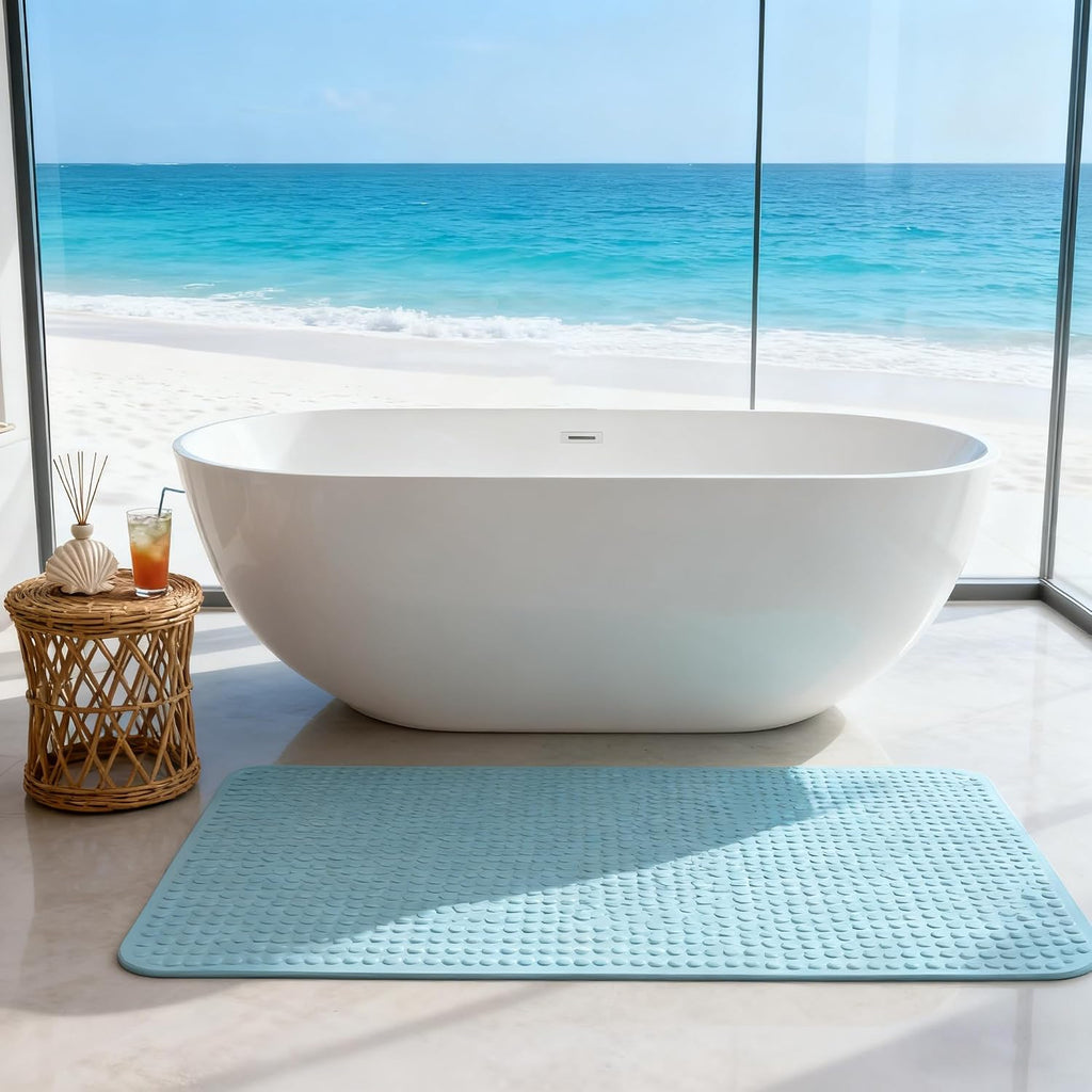 67'x31.5' Jetted Tubs with 6 Whirlpool Nozzles and 8 Air Bubbles, White Freestanding Massage Whirlpool Bathtub, Hydro Massage, Color-Changing LED Chromatherapy, Air type control switch