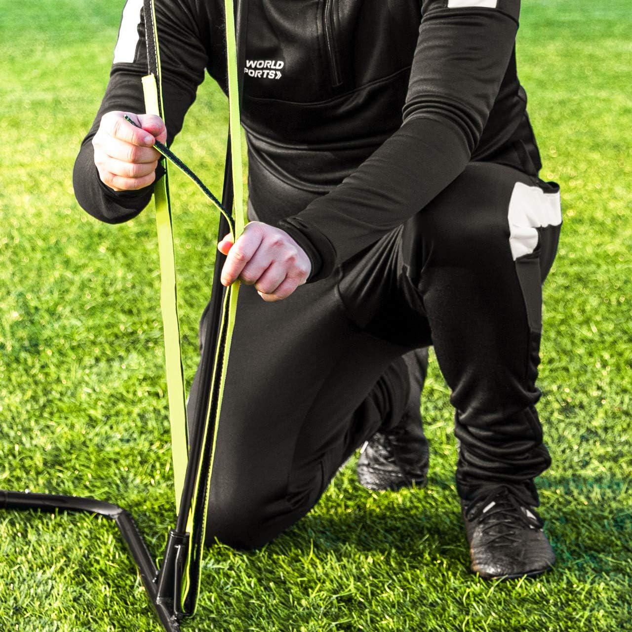FORZA Quarterback Throwing Net - QB Target Practice Aid | Football Fade Trainer Practice Equipment | Quarterback Drop in Throwing Net | Football Training Gear