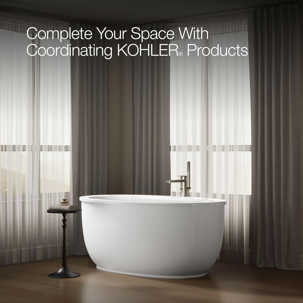 Kohler 24002-0 Sunstruck® 60' x 34' freestanding bath with fluted shroud, White