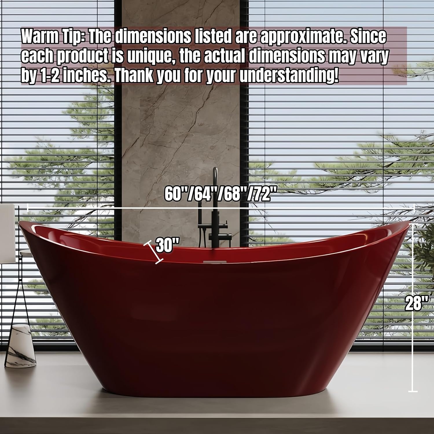 72' Edeyeu Stylish Freestanding Bathtub - Modern Soaker Tub With Double Backrest, Extra Deep Soaking Tub for Full Immersion Bathing, Ergonomically Designed Freestanding Bathtubs with Drain Green