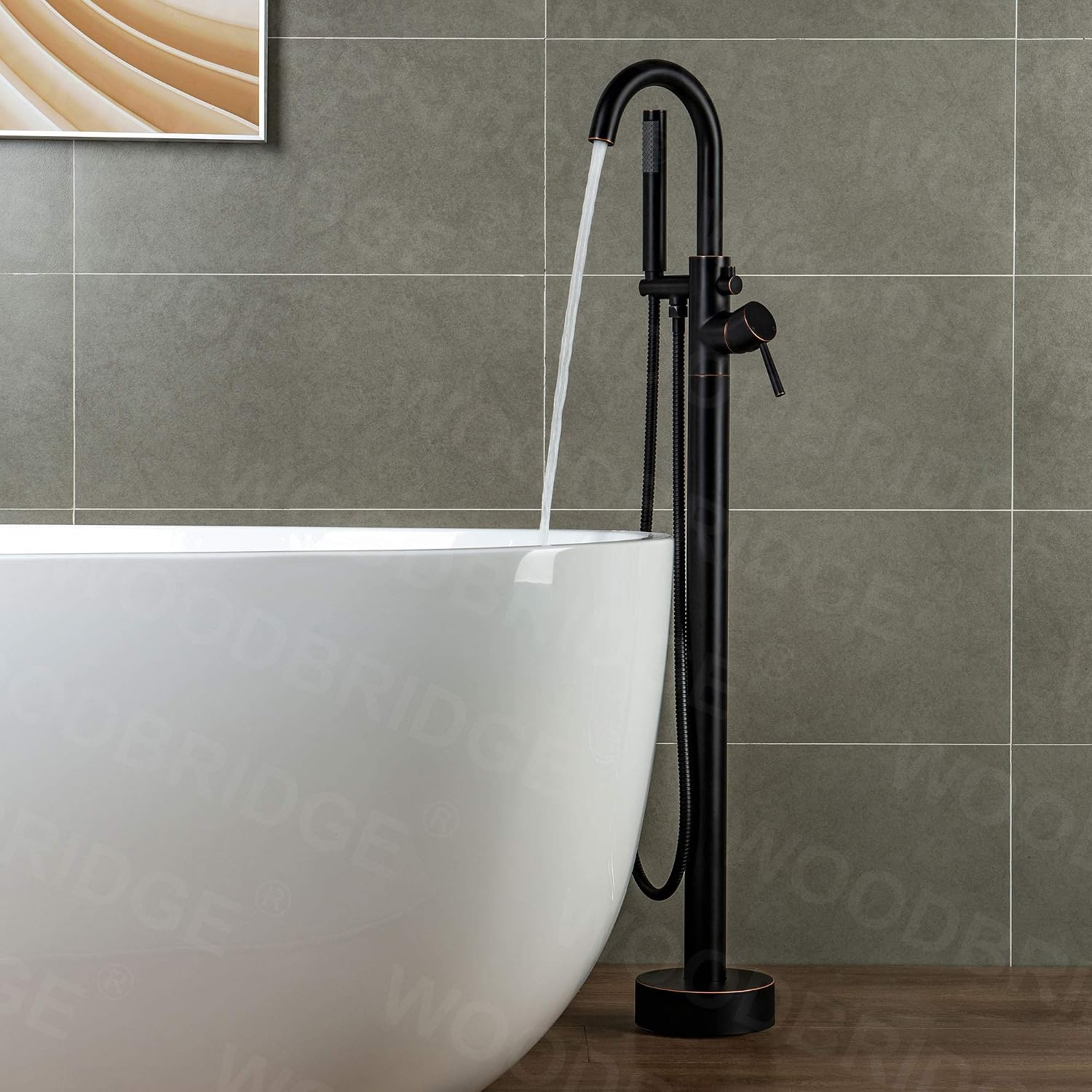 WOODBRIDGE F0010 ORBRD Faucet, (L) 10 3/4' x (W) 6-1/4' x (H) 43-7/8, Oil-Rubbed Bronze