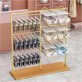 Coat Rack Stand,Metal Garment Rack,Creative Gold Underwear Shorts Shelf,Free-Standing Retail Display Clothes Racks,Underwear Display Stands,Commercial Shelves(Gold 120x40x130cm)