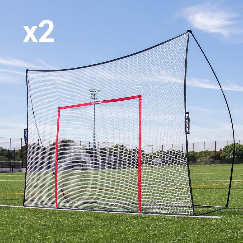 QUICKPLAY MEGA NET Portable Backstop Netting | Fast Set-Up Free-Standing Sports Net Barrier | Available in 12x9' & 32x9'