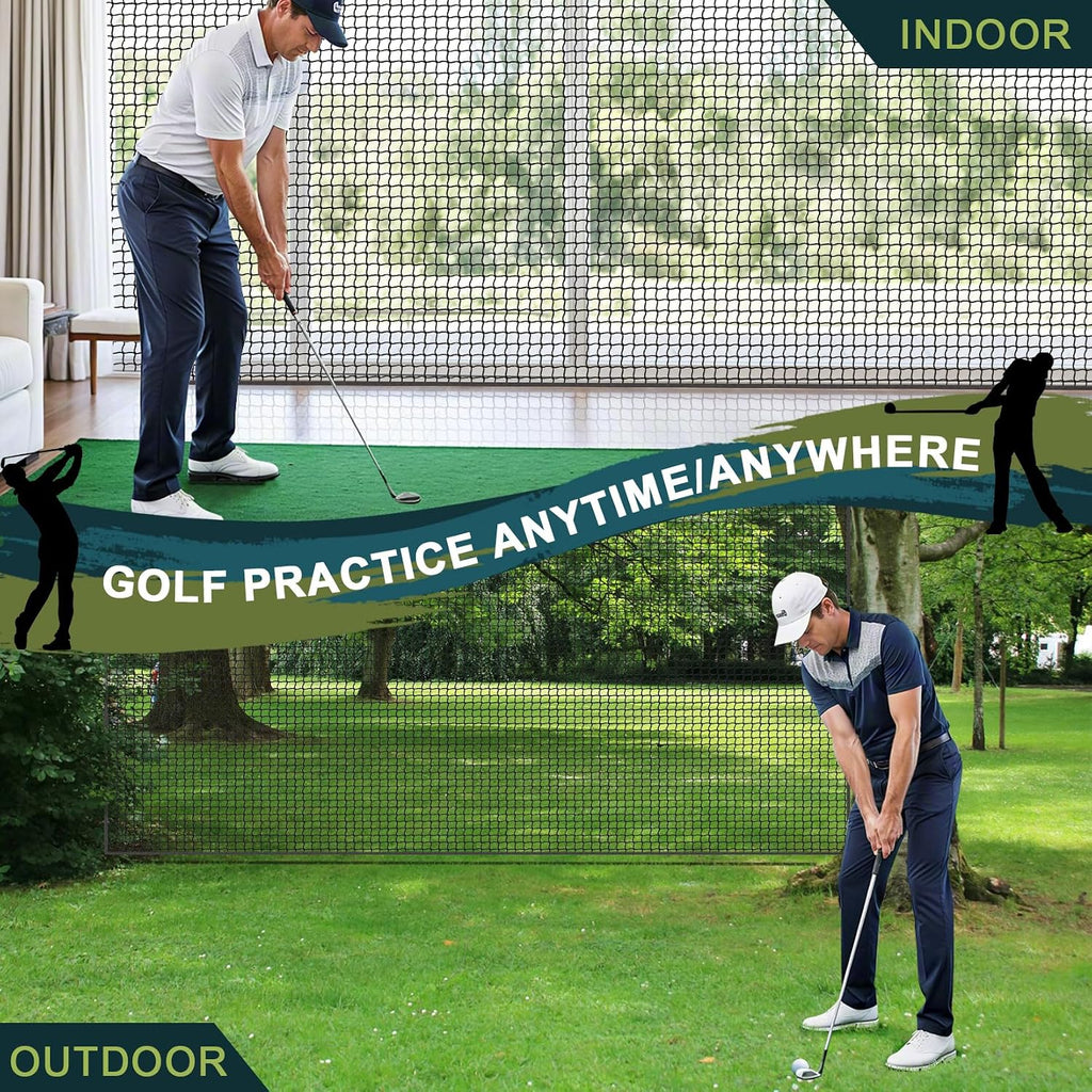 Heavy Duty Golf Practice Net, High-Impact Golf Hitting Net for Indoor/Outdoor Use